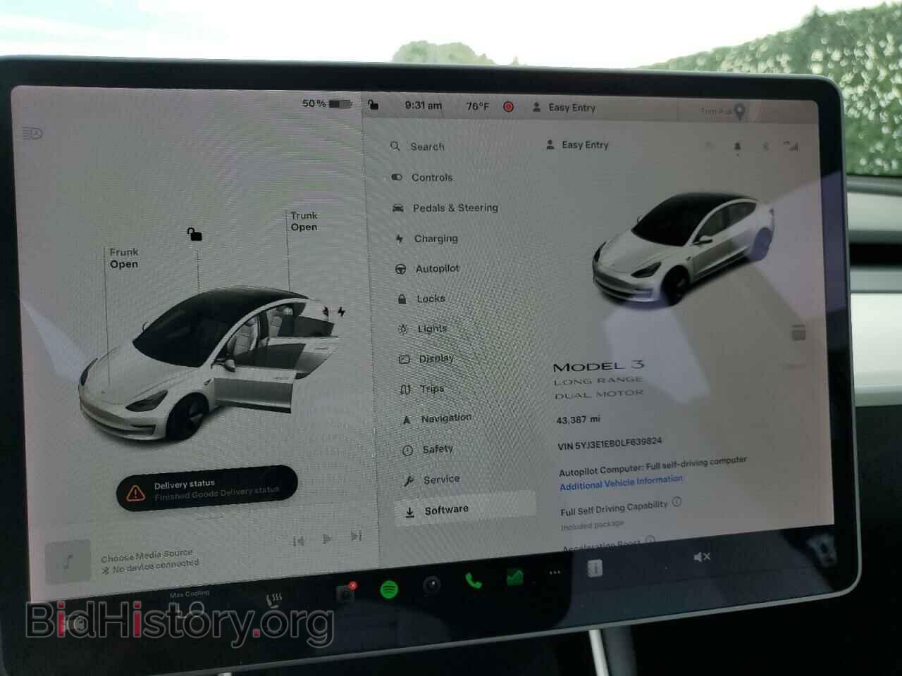 2020 TESLA MODEL 3 - VIN: 5YJ3E1EB0LF639824 - Photo 9