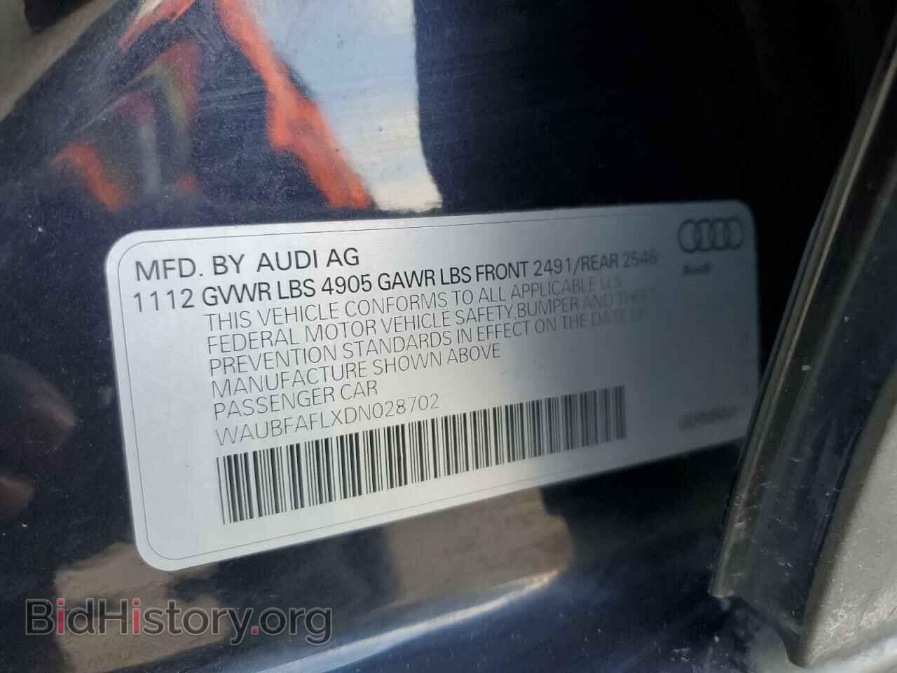 2013 AUDI A4 - VIN: WAUBFAFLXDN028702 - Фото 12