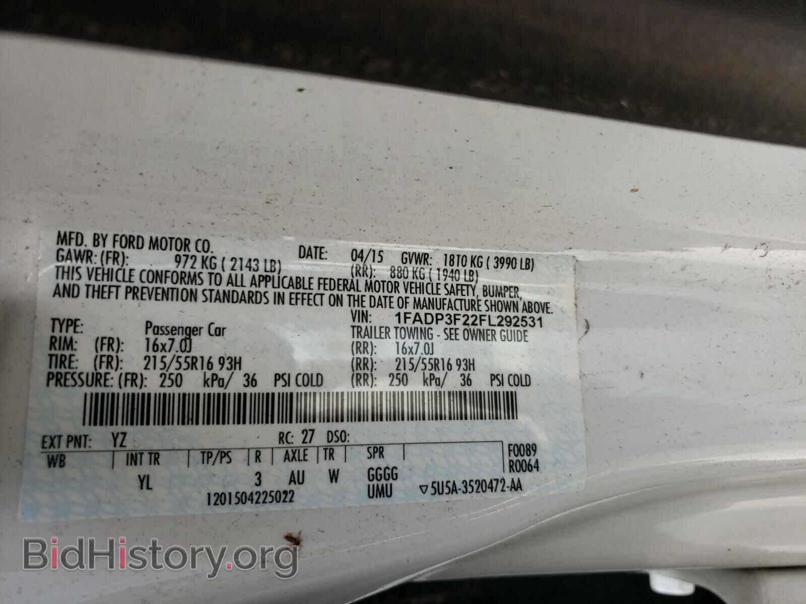 2015 FORD FOCUS - VIN: 1FADP3F22FL292531 - Photo 10