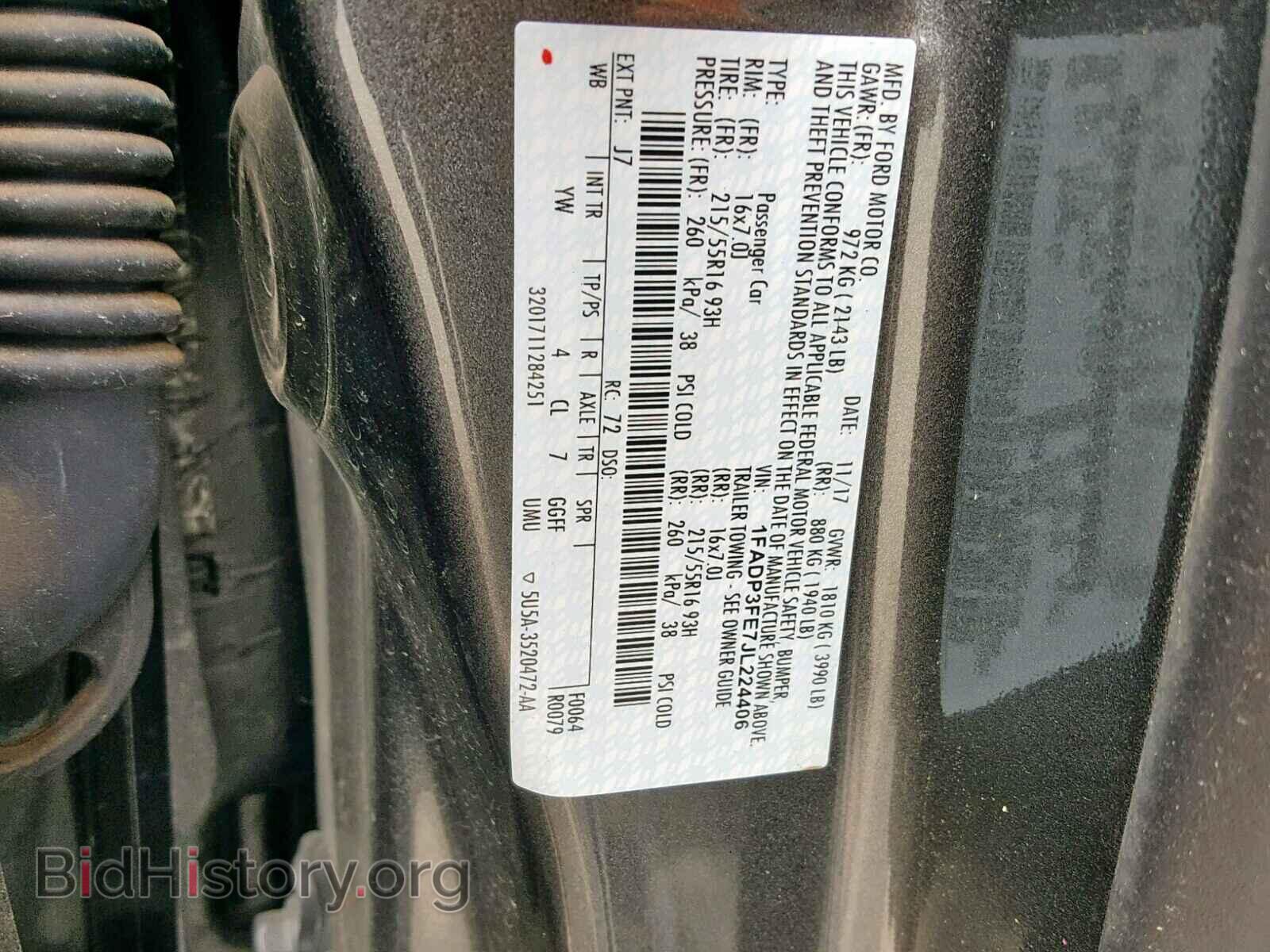2018 FORD FOCUS SE - VIN: 1FADP3FE7JL224406 - Фото 10