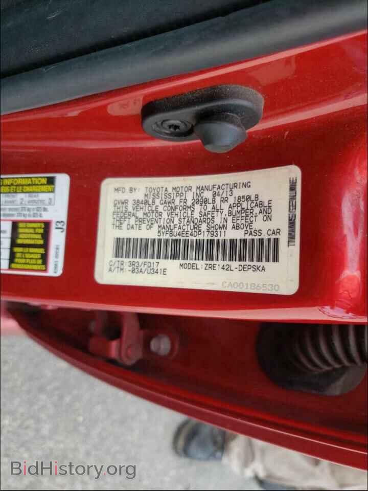 2013 TOYOTA COROLLA - VIN: 5YFBU4EE4DP179311 - Фото 10