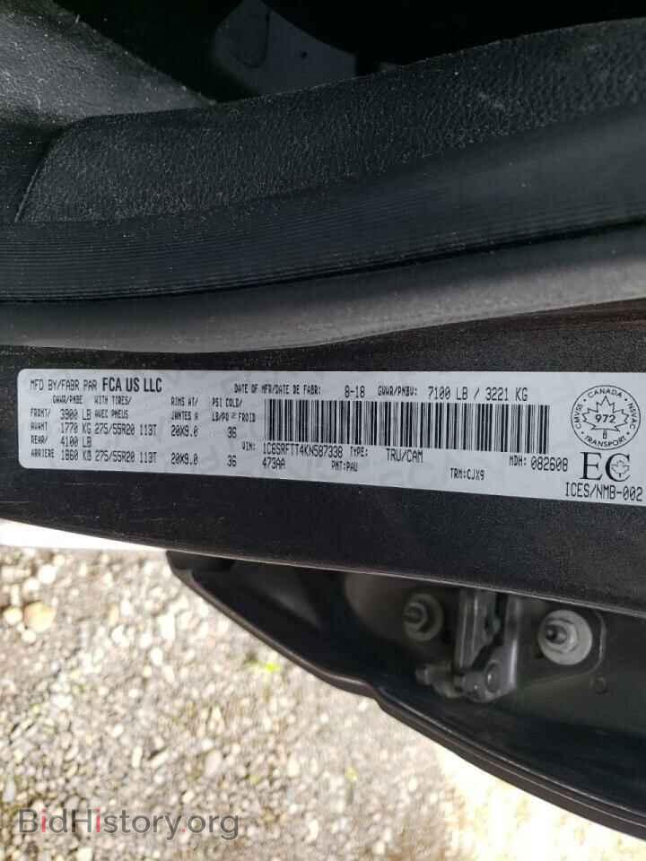 2019 RAM 1500 - VIN: 1C6SRFTT4KN587338 - Фото 10