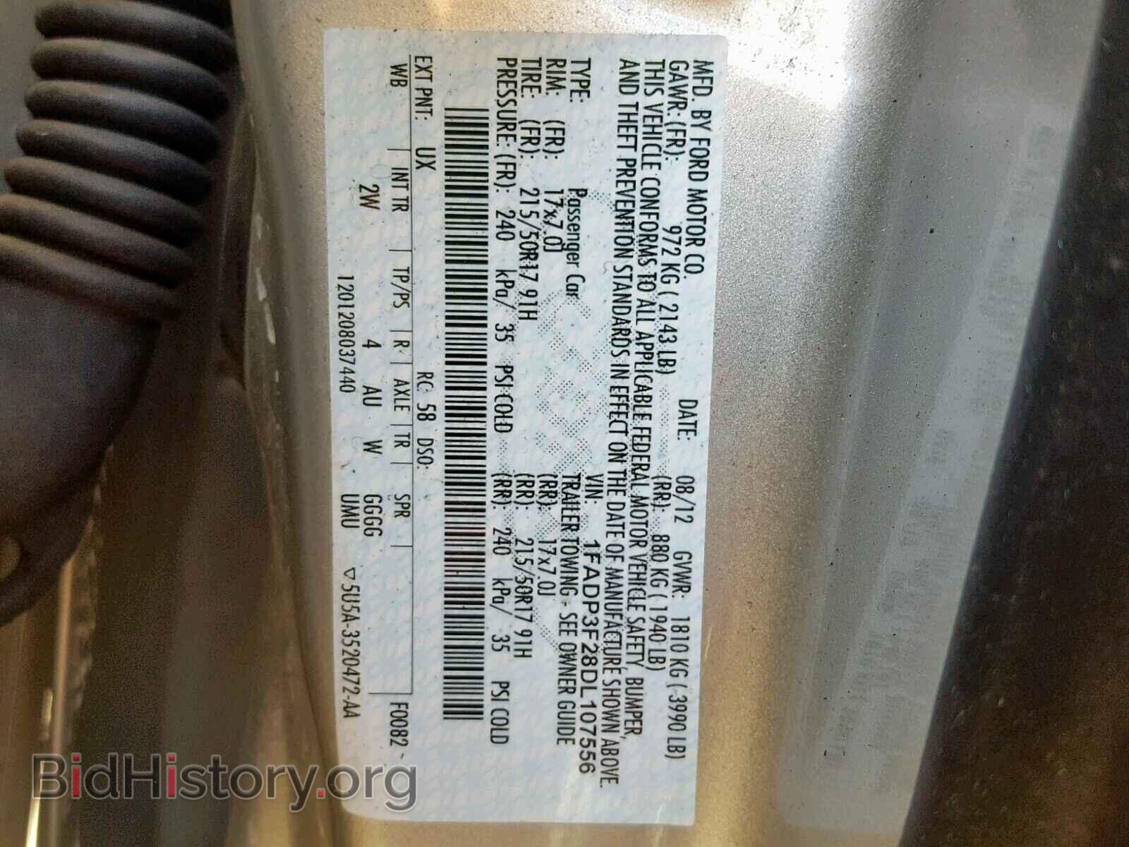 2013 FORD FOCUS SE - VIN: 1FADP3F28DL107556 - Фото 10