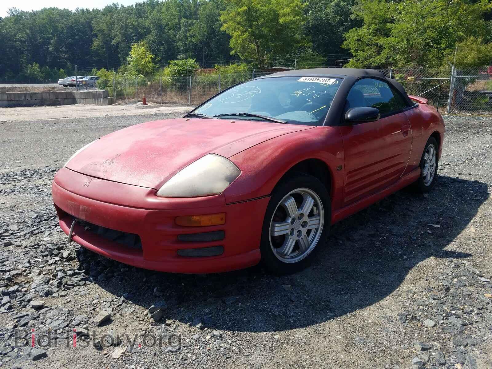 2001 MITSUBISHI ECLIPSE - VIN: 4A3AE85H01E087841 - Фото 2