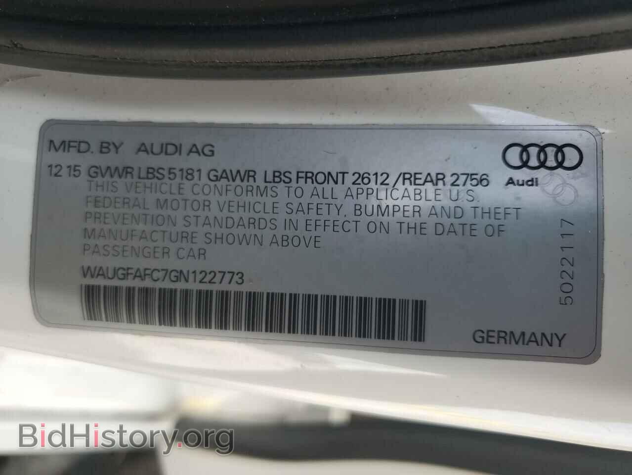 2016 AUDI A6 - VIN: WAUGFAFC7GN122773 - Фото 13