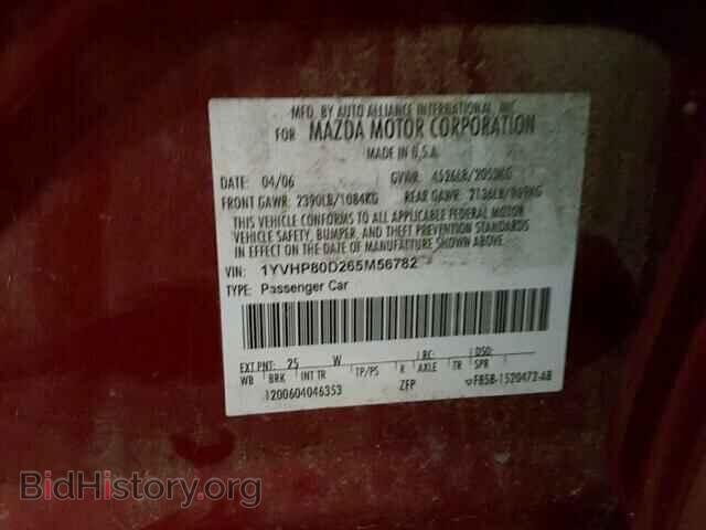 2006 MAZDA 6 - VIN: 1YVHP80D265M56782 - Photo 10