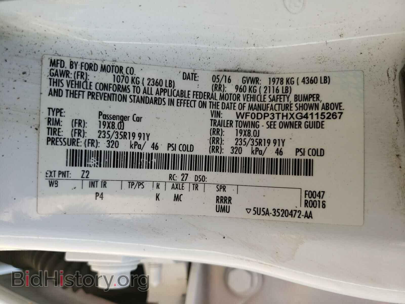 2016 FORD FOCUS - VIN: WF0DP3THXG4115267 - Photo 10