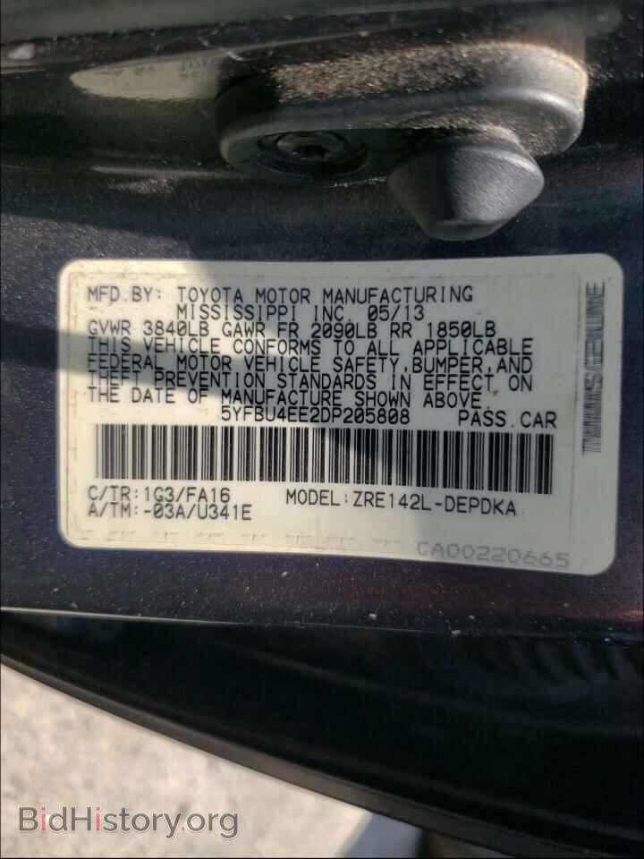 2013 TOYOTA COROLLA - VIN: 5YFBU4EE2DP205808 - Photo 10