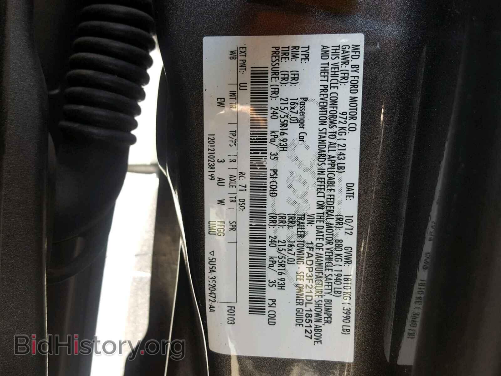 2013 FORD FOCUS - VIN: 1FADP3F21DL185127 - Фото 10