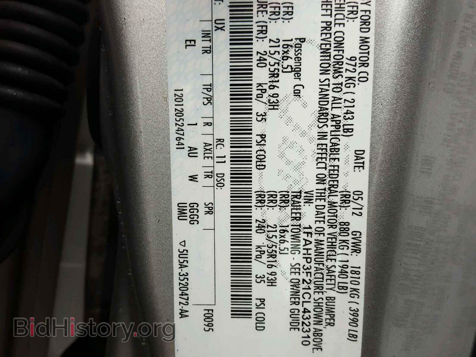 2012 FORD FOCUS - VIN: 1FAHP3F21CL432310 - Photo 10