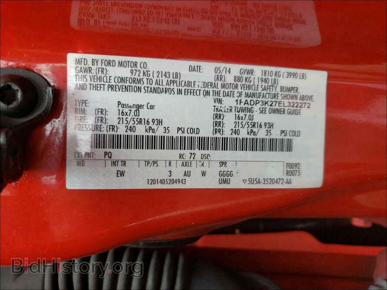 2014 FORD FOCUS - VIN: 1FADP3K27EL322272 - Photo 10
