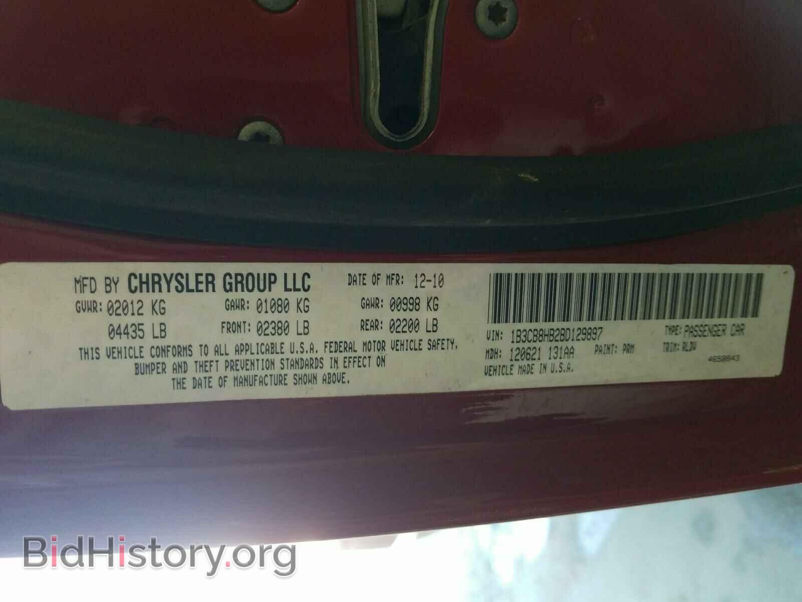 2011 DODGE CALIBER - VIN: 1B3CB8HB2BD129897 - Photo 10