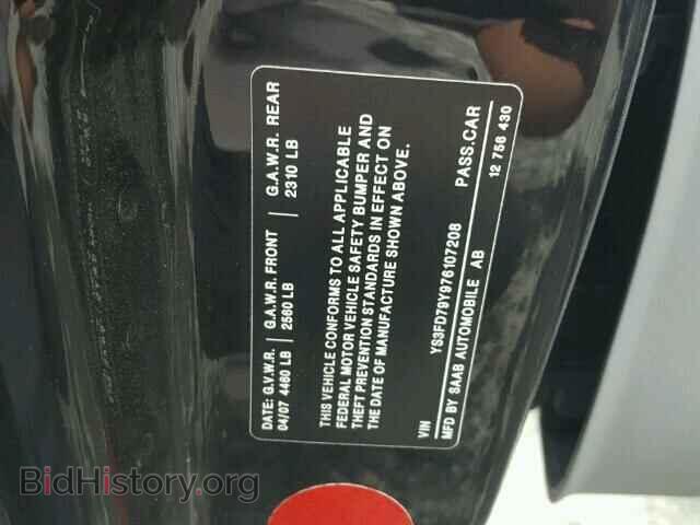 2007 SAAB 9 3 - VIN: YS3FD79Y976107208 - Фото 10
