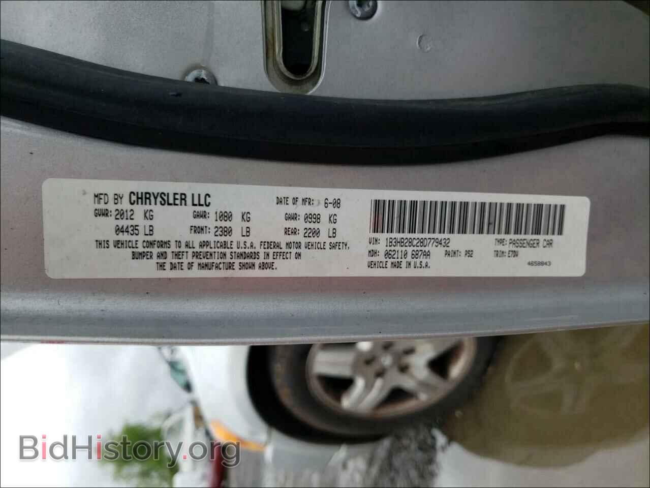 2008 DODGE CALIBER - VIN: 1B3HB28C28D779432 - Фото 10