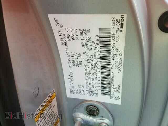 2007 MITSUBISHI ECLIPSE - VIN: 4A3AK64F27E062669 - Photo 9