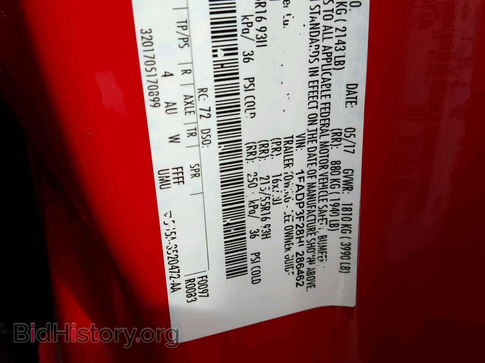 2017 FORD FOCUS - VIN: 1FADP3F28HL286462 - Фото 10