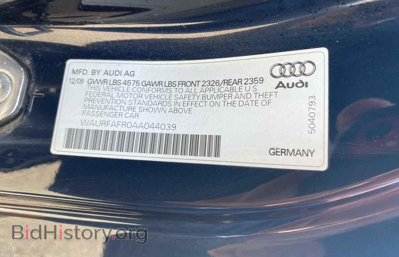 2010 AUDI A5 - VIN: WAURFAFR0AA044039 - Photo 10