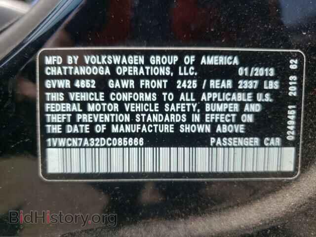 2013 VOLKSWAGEN PASSAT - VIN: 1VWCN7A32DC085666 - Фото 10