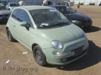 2012 Fiat 500, green — VIN 3C3CFFAR8CT335403, Copart