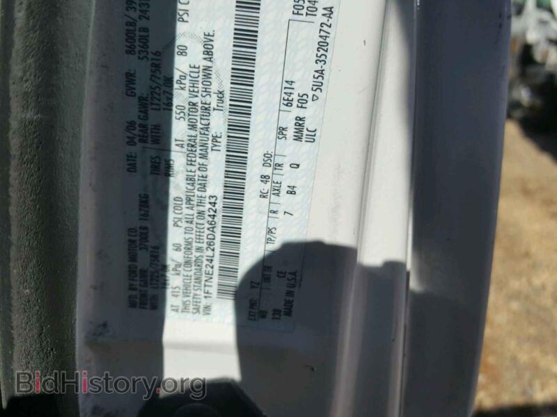 2006 Ford ECONOLINE (VIN 1FTNE24L26DA64243) — photo 10 of 10