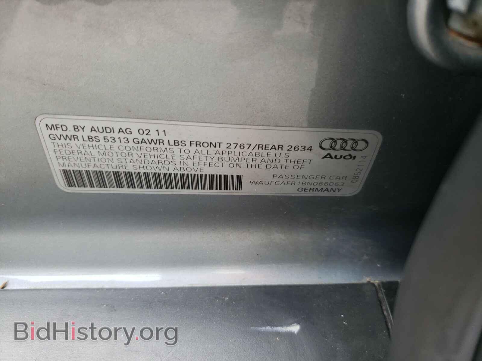 2011 AUDI A6 - VIN: WAUFGAFB1BN066063 - Фото 10