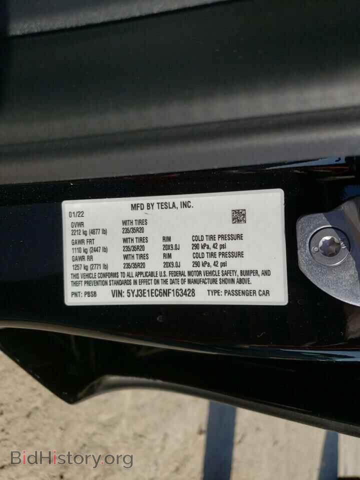 2022 TESLA MODEL 3 - VIN: 5YJ3E1EC6NF163428 - Фото 10