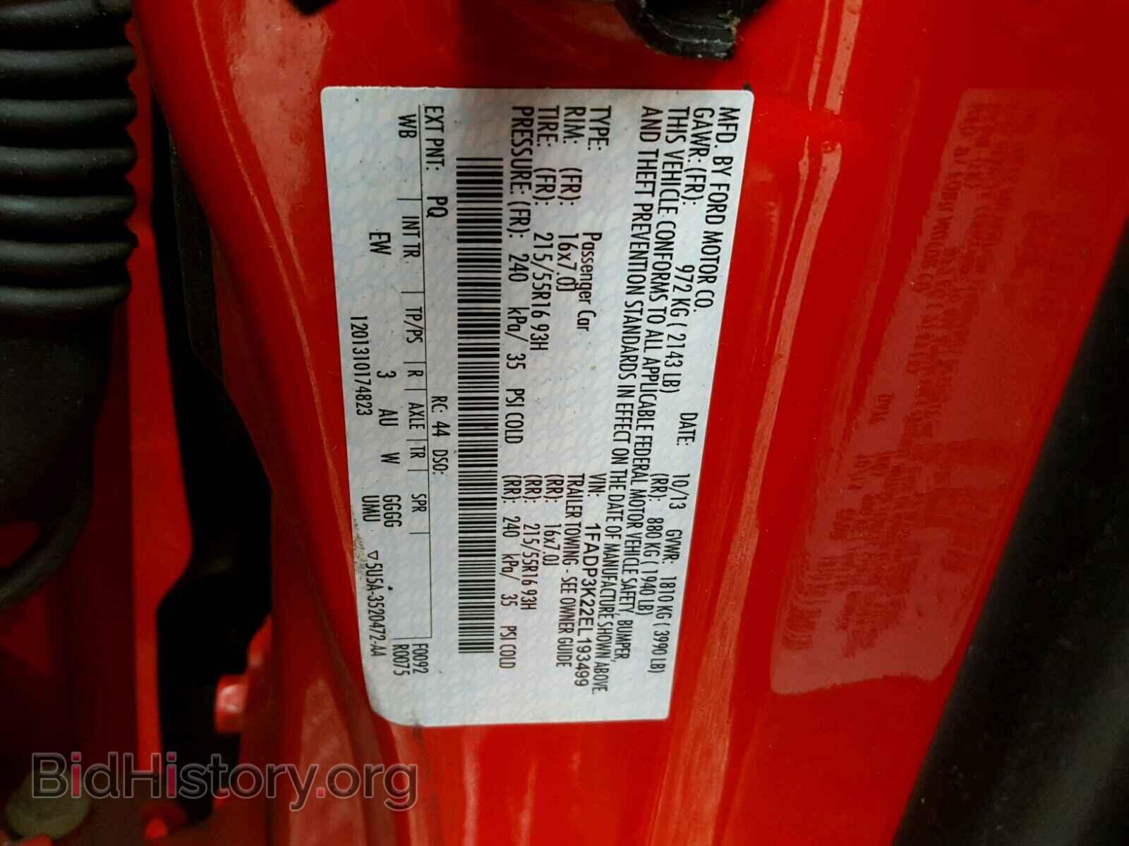 2014 FORD FOCUS - VIN: 1FADP3K22EL193499 - Photo 10