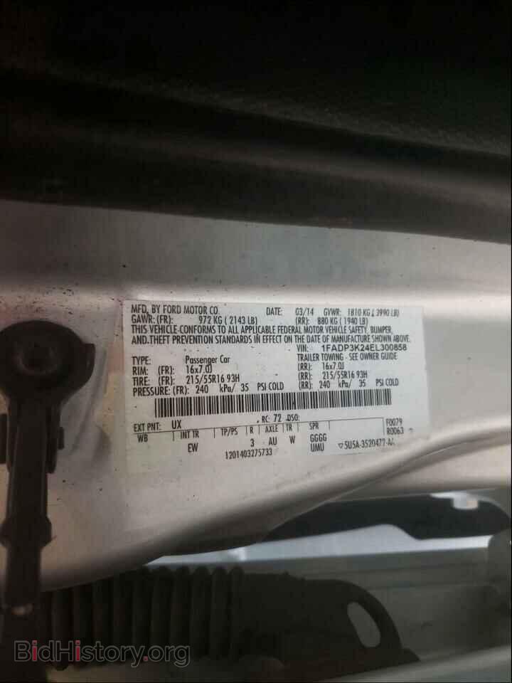 2014 FORD FOCUS - VIN: 1FADP3K24EL300858 - Фото 10