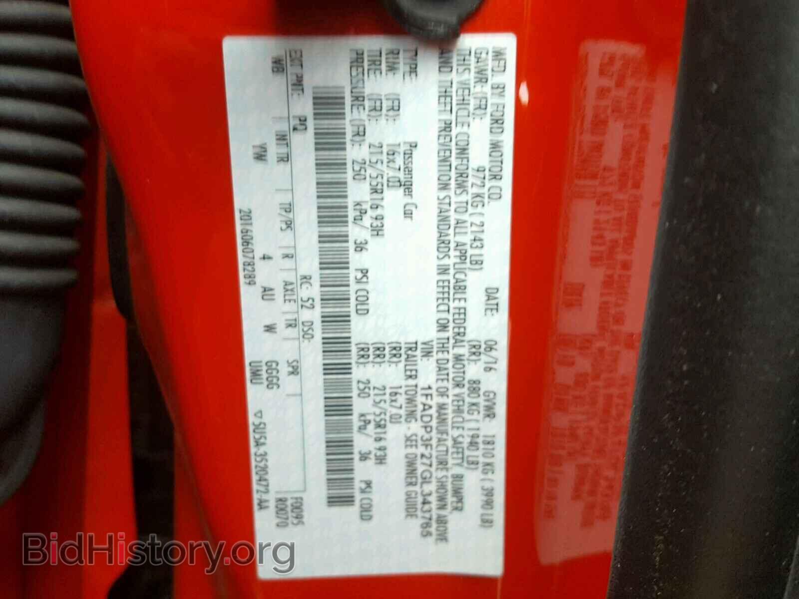 2016 FORD FOCUS - VIN: 1FADP3F27GL343765 - Фото 10
