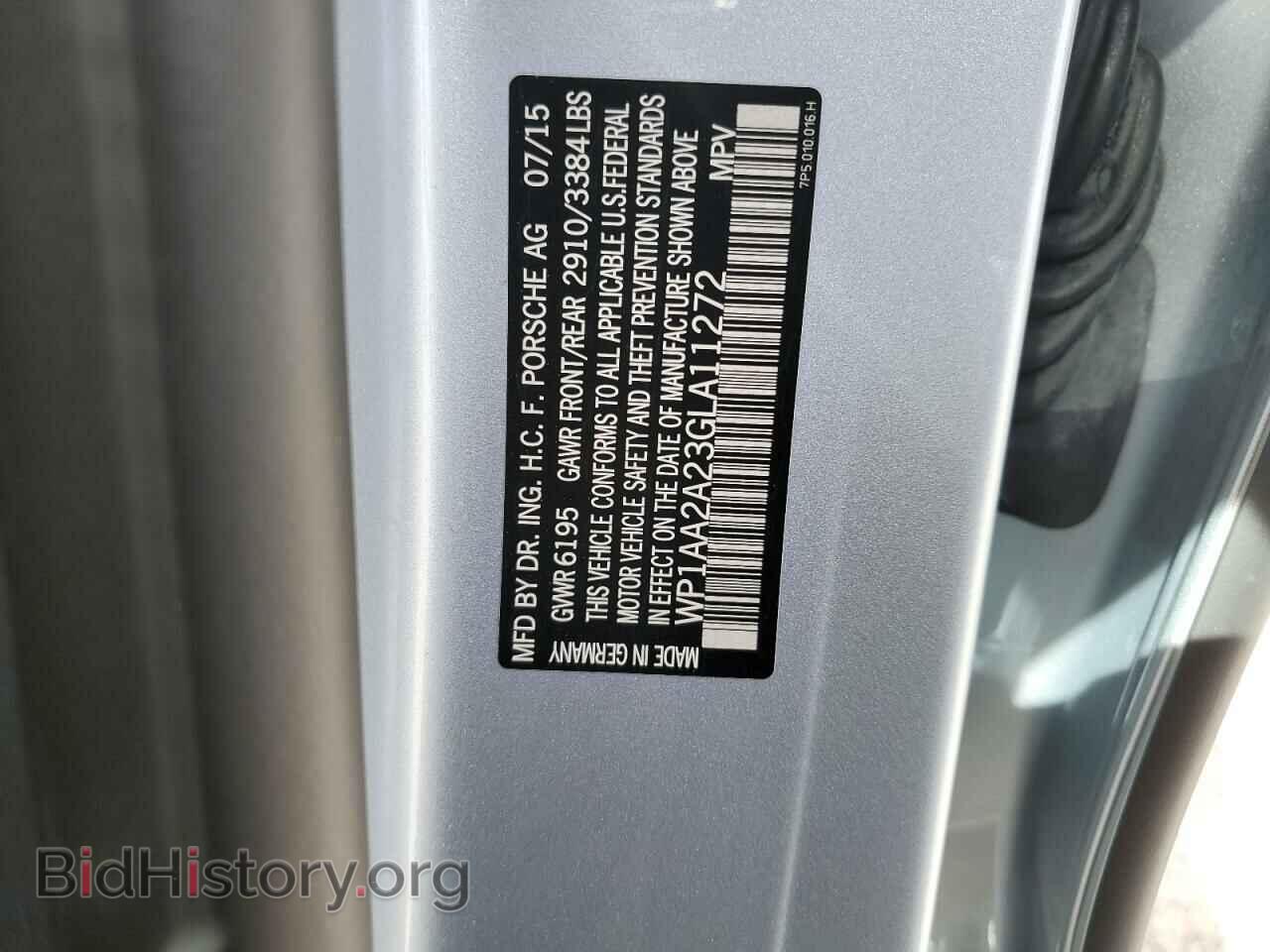2016 PORSCHE CAYENNE - VIN: WP1AA2A23GLA11272 - Фото 13