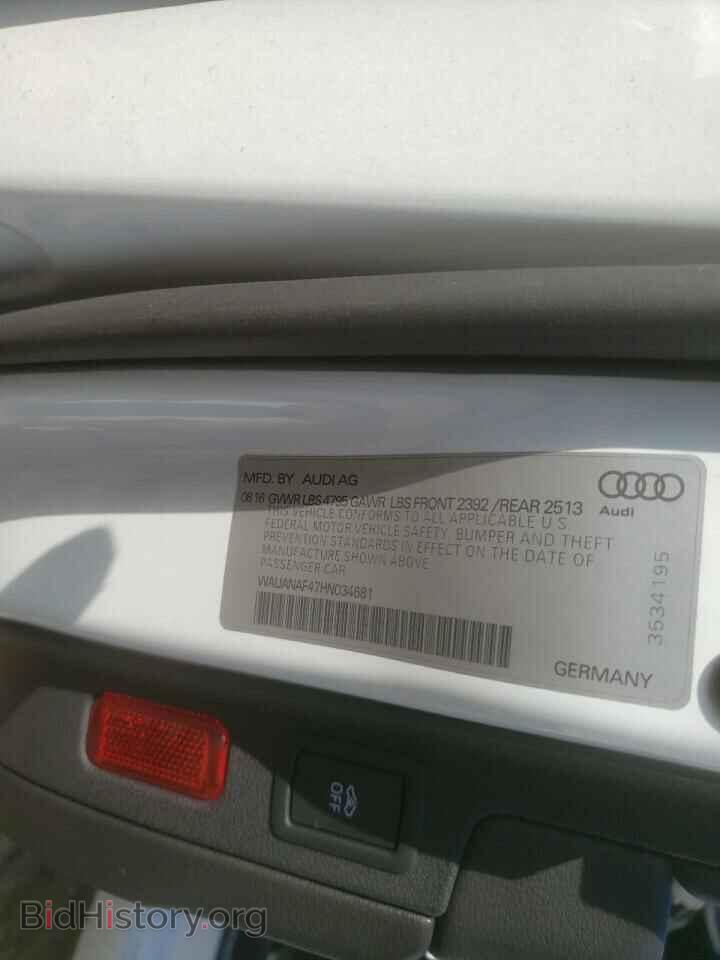 2017 AUDI A4 - VIN: WAUANAF47HN034681 - Фото 10