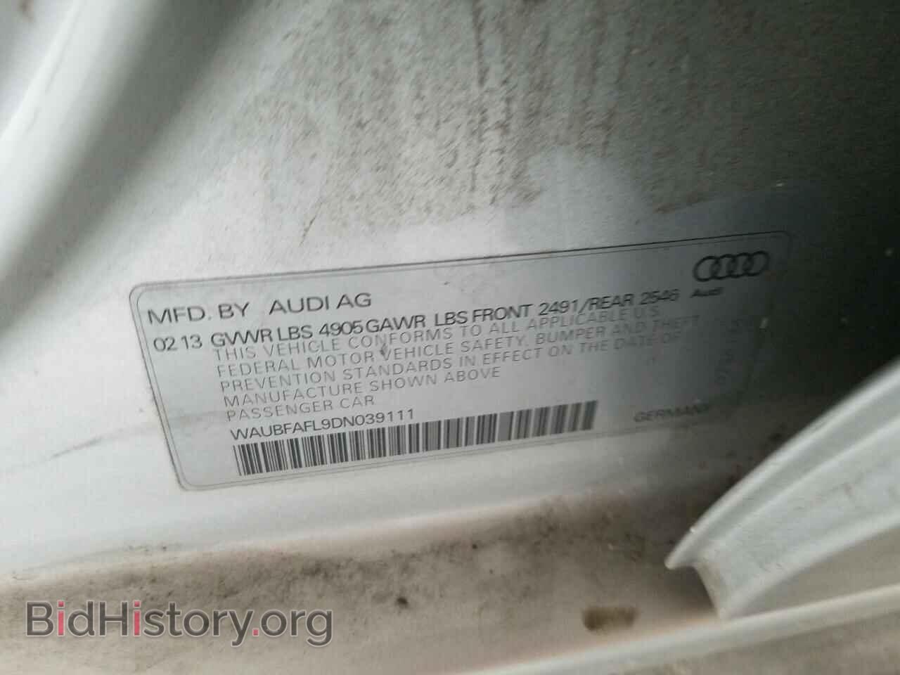 2013 AUDI A4 - VIN: WAUBFAFL9DN039111 - Фото 10