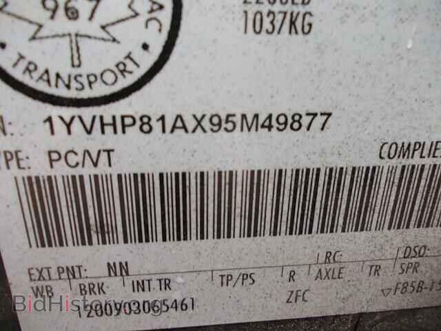 2009 MAZDA 6 - VIN: 1YVHP81AX95M49877 - Фото 9