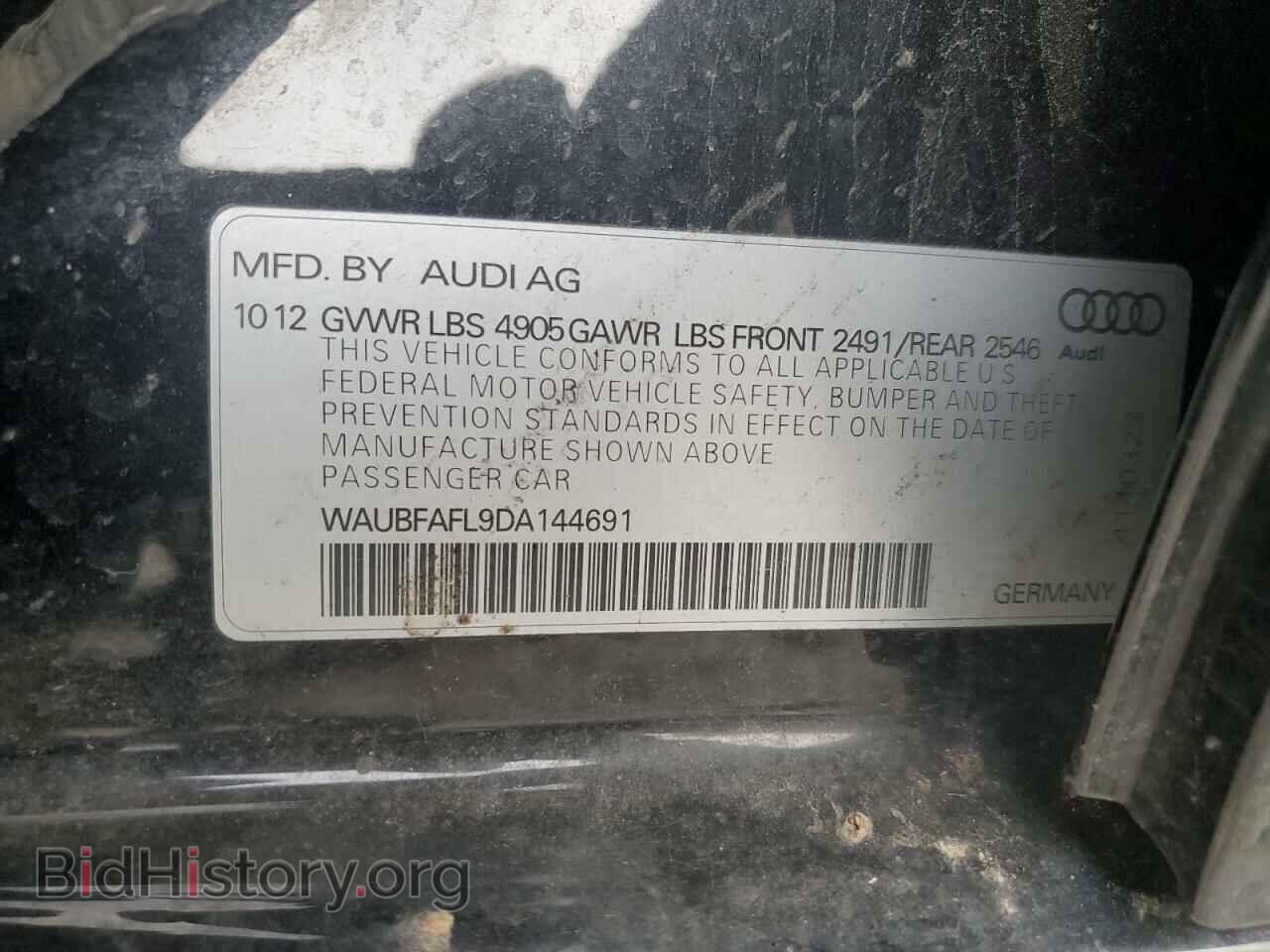 2013 AUDI A4 - VIN: WAUBFAFL9DA144691 - Фото 12