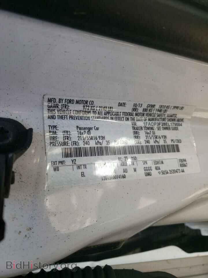 2014 FORD FOCUS - VIN: 1FADP3F28EL179584 - Фото 10