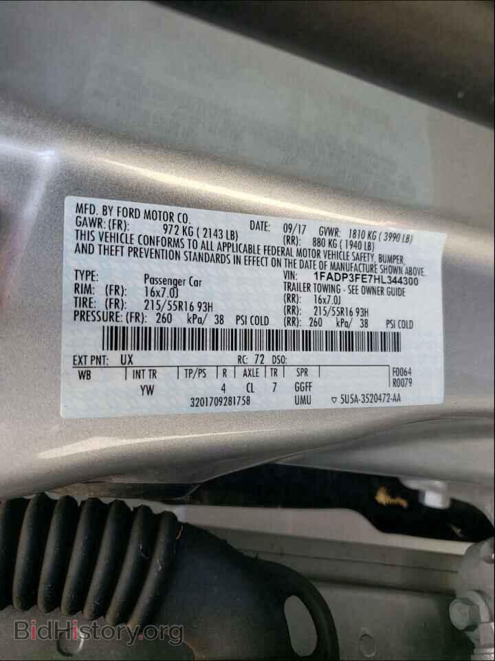 2017 FORD FOCUS - VIN: 1FADP3FE7HL344300 - Фото 10