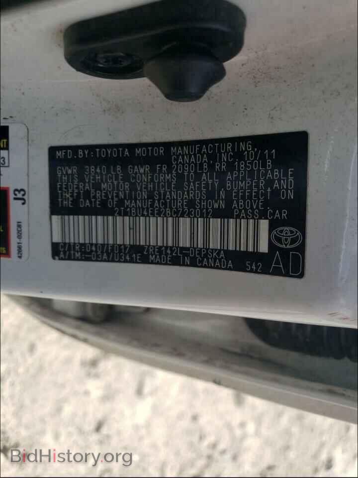 2011 TOYOTA COROLLA - VIN: 2T1BU4EE2BC723012 - Photo 10