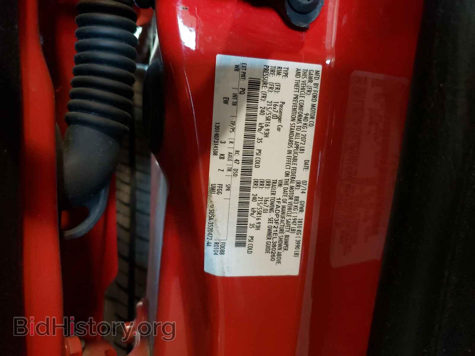 2014 FORD FOCUS - VIN: 1FADP3F21EL380260 - Фото 10