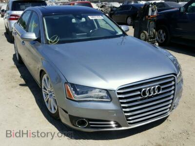 2013 Audi A8 A8 L Quatt, серебристый — VIN WAURGAFD1DN014398, Copart