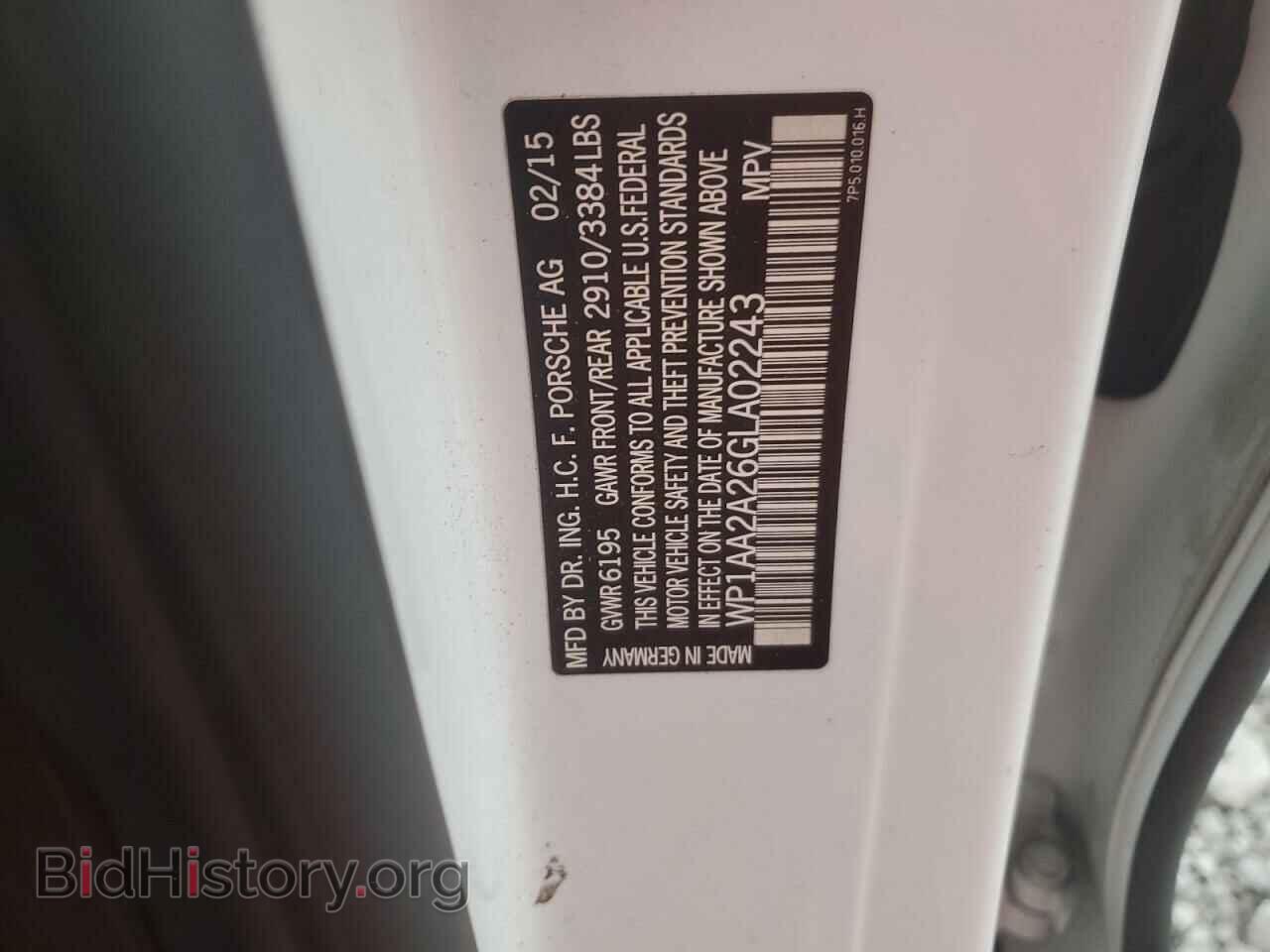 2016 PORSCHE CAYENNE - VIN: WP1AA2A26GLA02243 - Фото 14