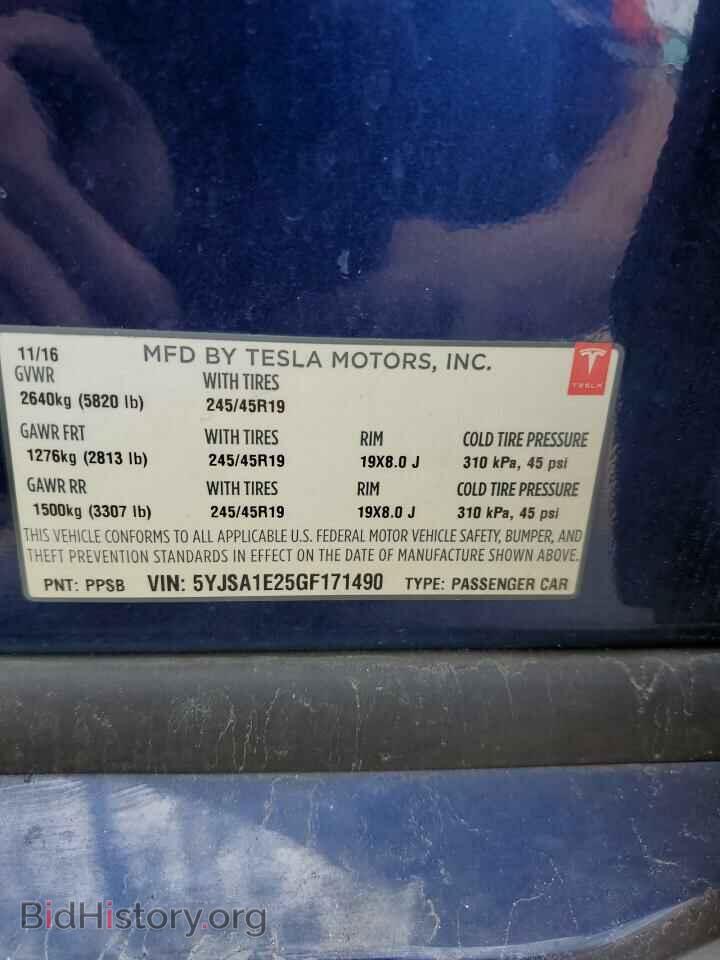 2016 TESLA MODEL S - VIN: 5YJSA1E25GF171490 - Photo 13