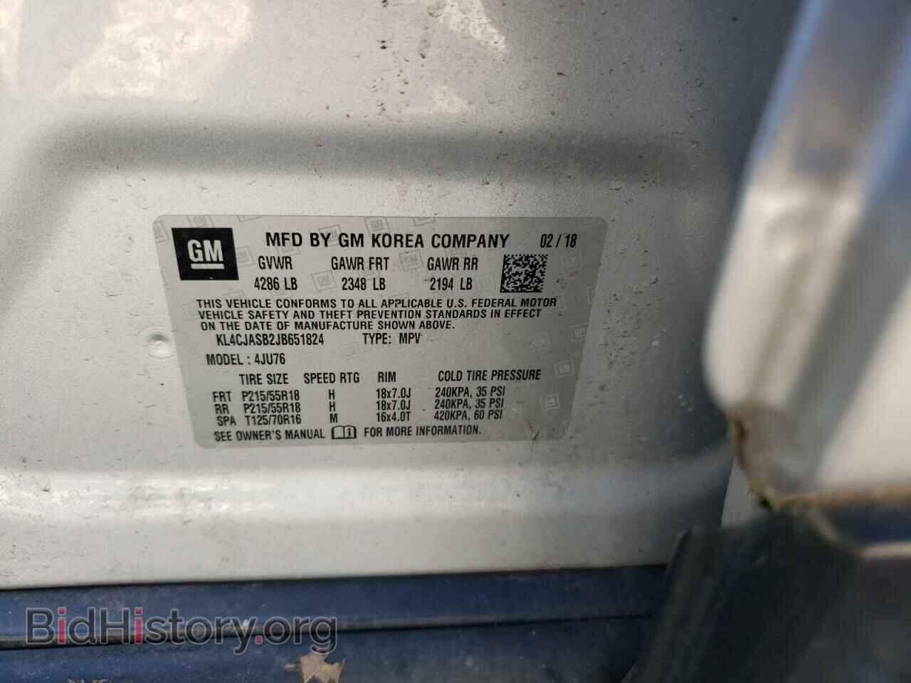 2018 BUICK ENCORE - VIN: KL4CJASB2JB651824 - Фото 14