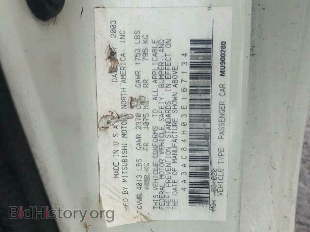 2003 MITSUBISHI ECLIPSE - VIN: 4A3AC84H03E167134 - Photo 10
