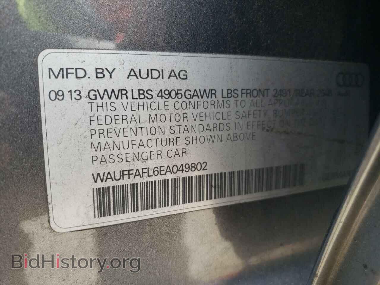2014 AUDI A4 - VIN: WAUFFAFL6EA049802 - Photo 12