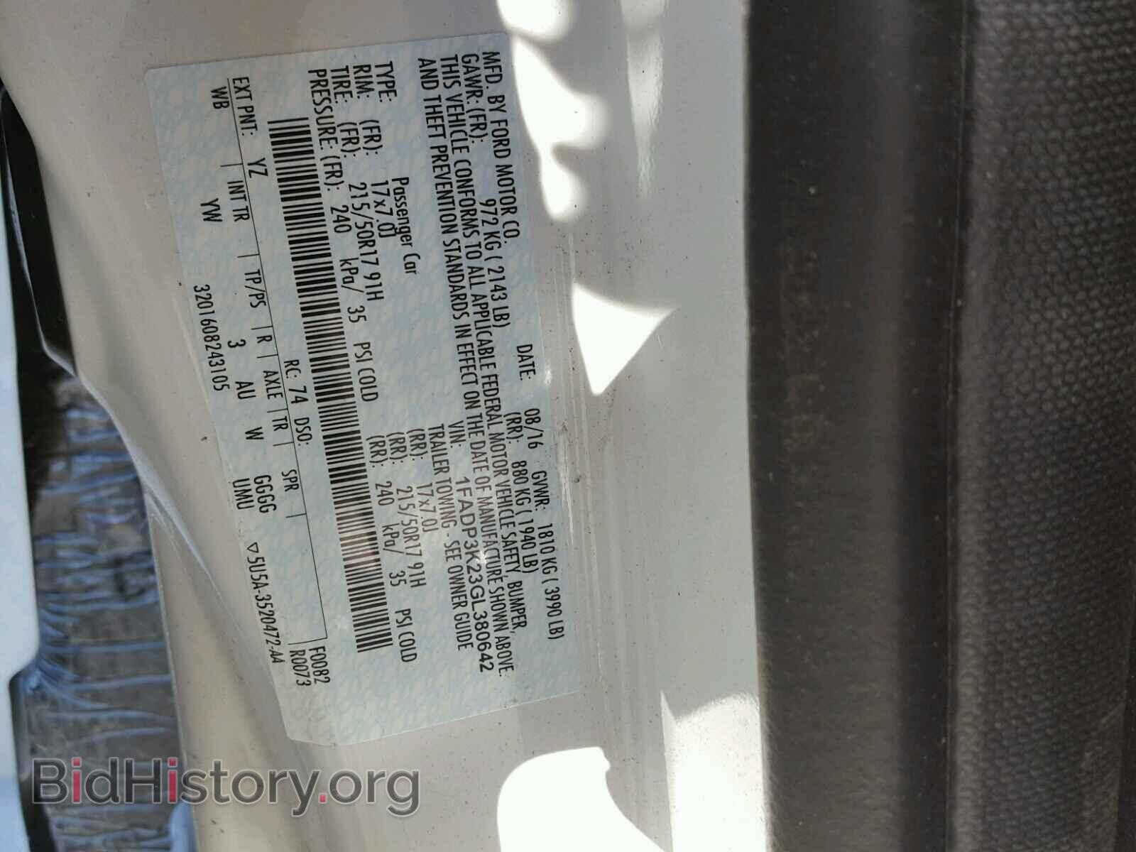 2016 FORD FOCUS - VIN: 1FADP3K23GL380642 - Фото 10