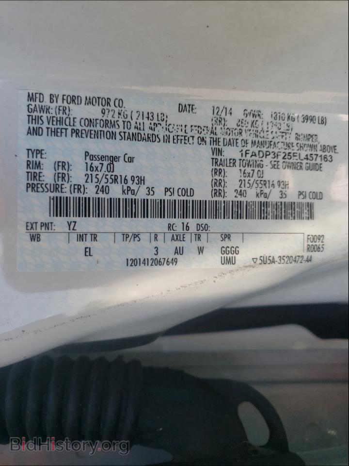 2014 FORD FOCUS - VIN: 1FADP3F25EL457163 - Фото 10
