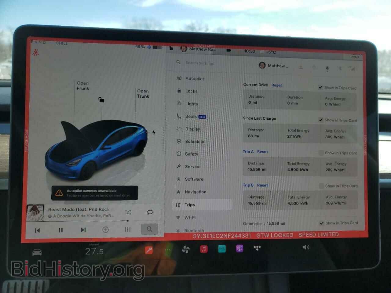 2022 TESLA MODEL 3 - VIN: 5YJ3E1EC2NF244331 - Фото 9
