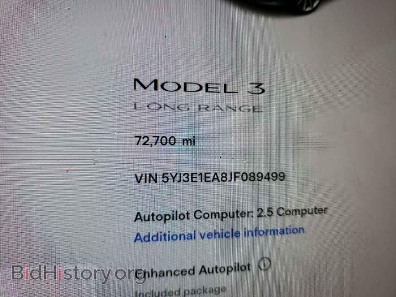 2018 TESLA MODEL 3 - VIN: 5YJ3E1EA8JF089499 - Photo 9