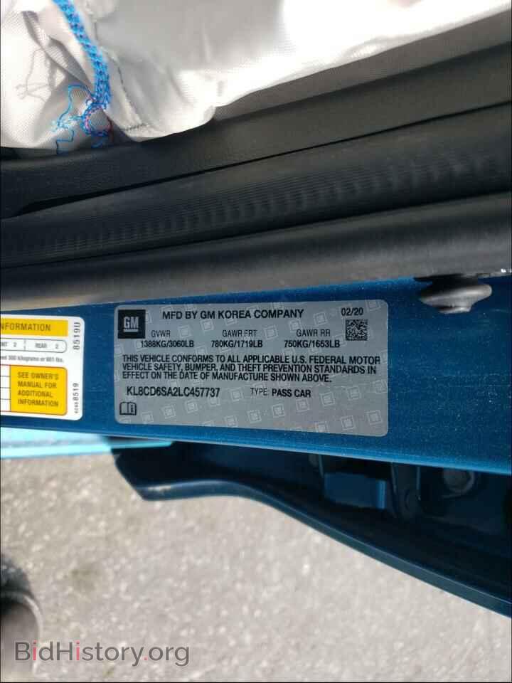 2020 CHEVROLET SPARK - VIN: KL8CD6SA2LC457737 - Фото 10
