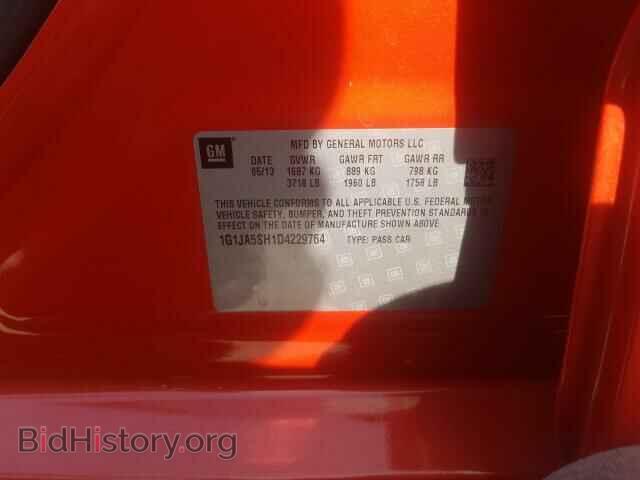 2013 CHEVROLET SONIC - VIN: 1G1JA5SH1D4229764 - Фото 10